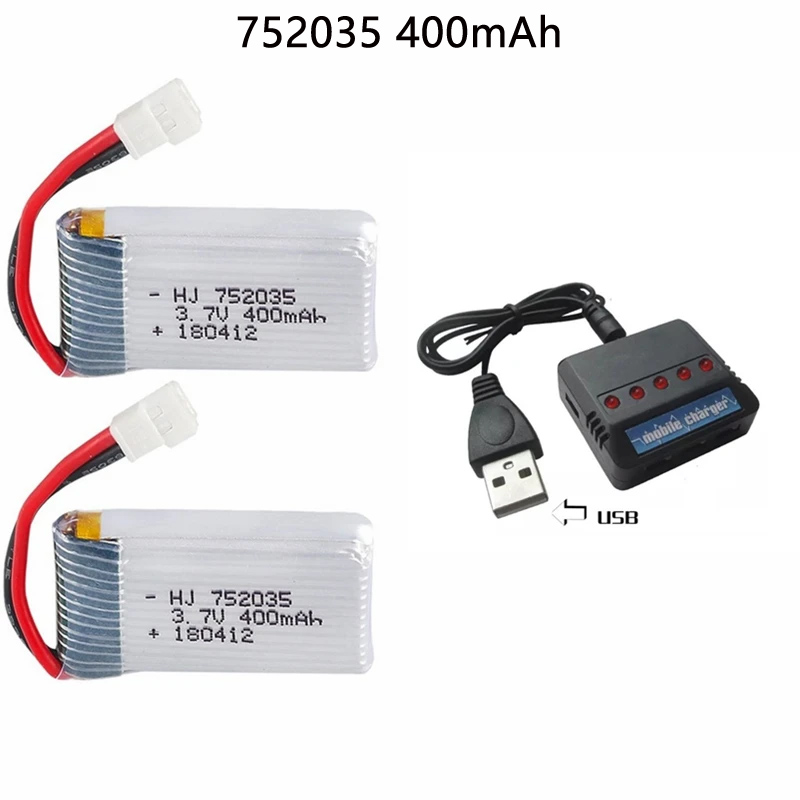 752035 3.7V 400mAh 35C Bateria – Eachine Drone E58 recenzja i cena